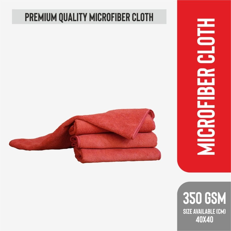 Microfiber Cloth 350 GSM (Red) Auto Pickup