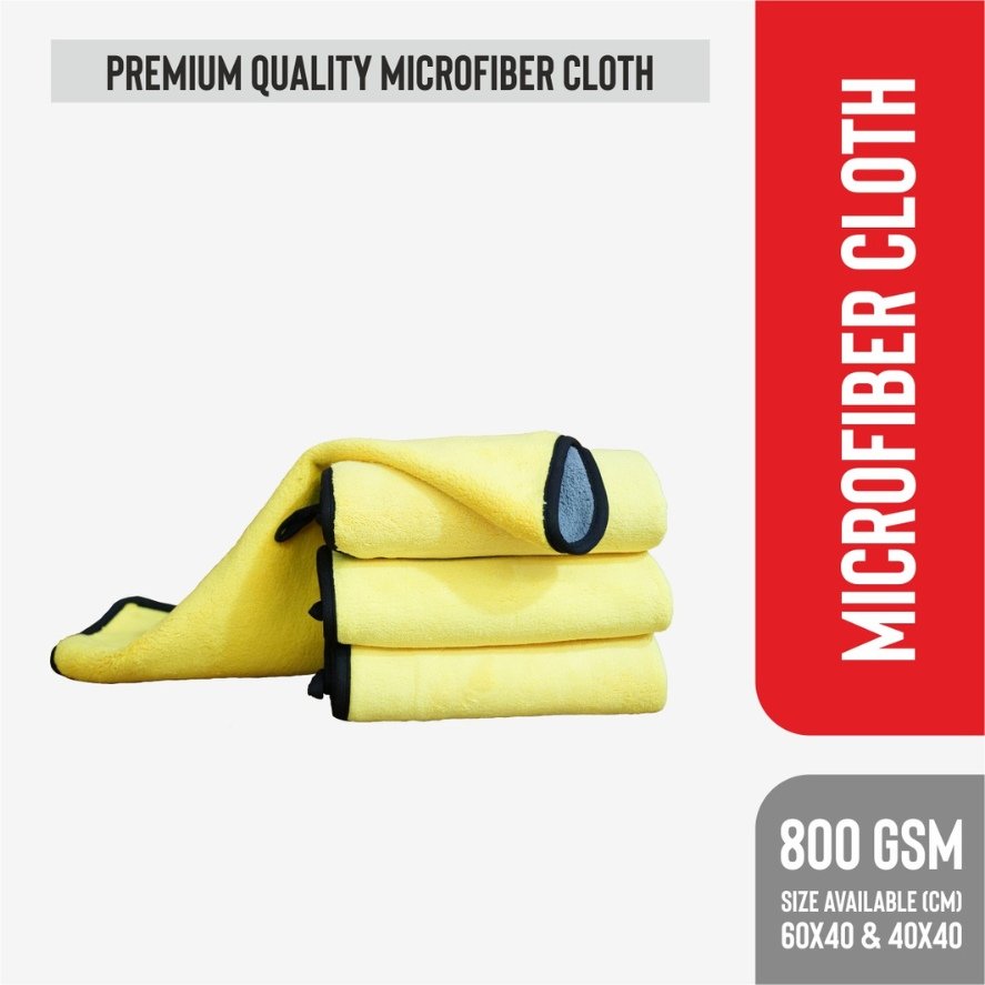 Microfiber Cloth 800 GSM Auto Pickup (Yellow)